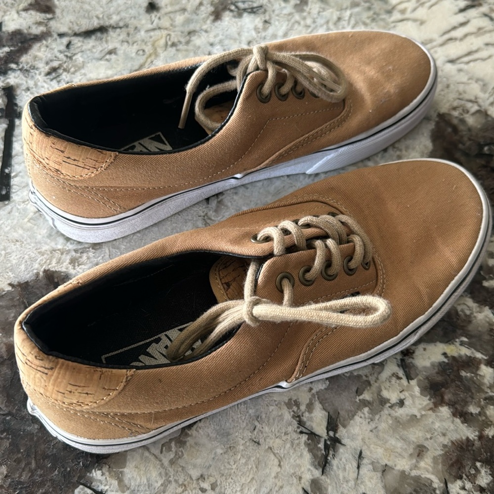 Tan & cork vans
